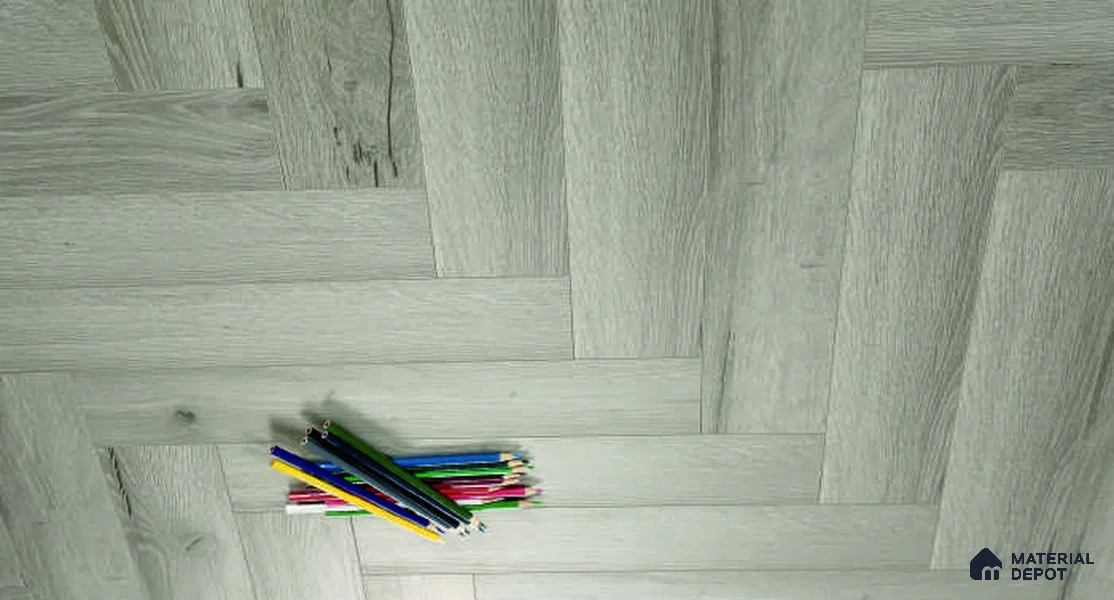 HDF Herringbone Real Wood Matte Surface Laminate Wood Floor AC5 Grade LF 00337 D Beaconia Nordic Oak 19 x 4 inch (470x95 mm) - 12 mm | Aqua Protect 12 Hours Water Resistance | Anti Static and Stain Resistant | 0.5 mm V Groove | Real Wood Touch Surface | Uniclic Installation | 36 Plank Variations | 25 Years Warranty