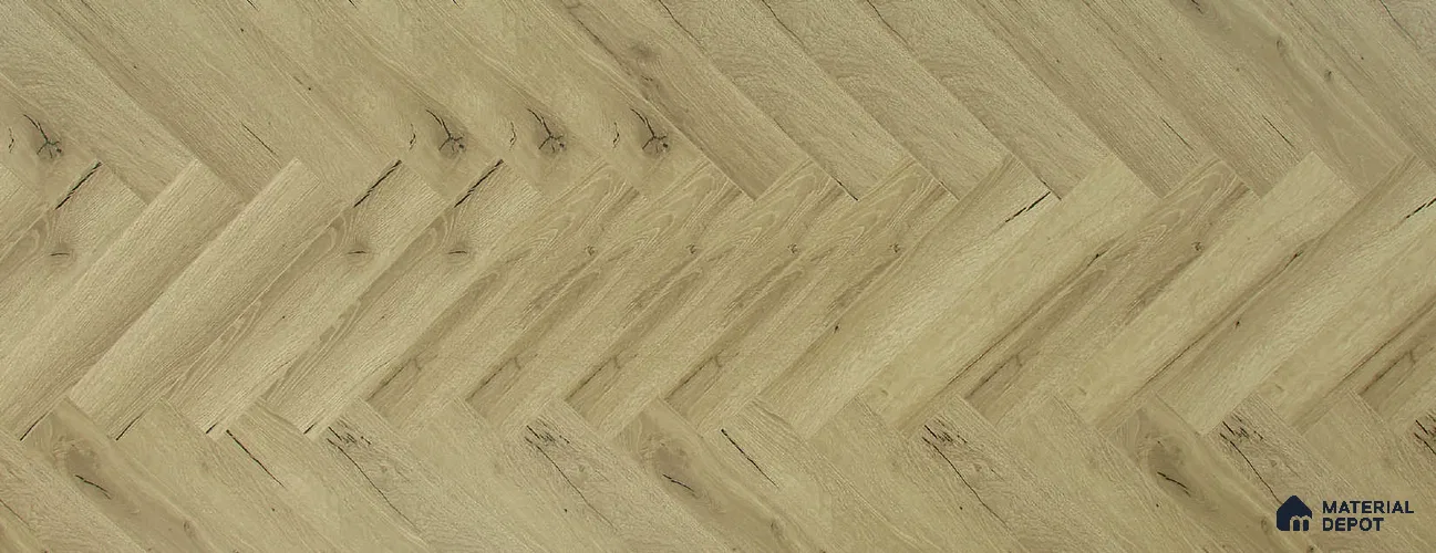 HDF Herringbone Real Wood Matte Surface Laminate Wood Floor AC5 Grade LF 00337 Beaconia Sun Bleached Oak 19 x 4 inch (470x95 mm) - 12 mm | Aqua Protect 12 Hours Water Resistance | Anti Static and Stain Resistant | 0.5 mm V Groove | Real Wood Touch Surface | Uniclic Installation | 36 Plank Variations | 25 Years Warranty