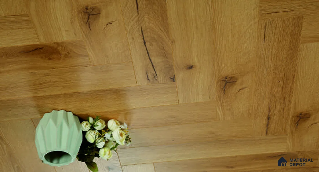 HDF Herringbone Real Wood Matte Surface Laminate Wood Floor AC5 Grade LF 00337 C Beaconia Yorkshire Oak 19 x 4 inch (470x95 mm) - 12 mm | Aqua Protect 12 Hours Water Resistance | Anti Static and Stain Resistant | 0.5 mm V Groove | Real Wood Touch Surface | Uniclic Installation | 36 Plank Variations | 25 Years Warranty