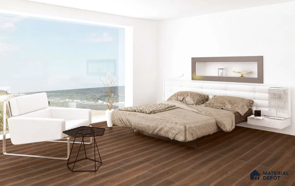 HDF Laminate Wood Floor AC5 Grade LF 00340 E Unify Donut 48 x 8 inch (1217x197 mm) - 8 mm | 100% Water Proof | Anti Static and Stain Resistant | 0.5 mm V Groove | Embossed In Register (EIR) Surface | Uniclic Installation | 36 Plank Variations