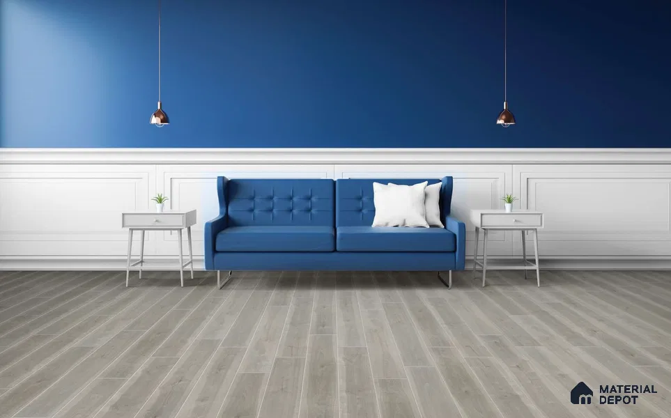 HDF Laminate Wood Floor AC5 Grade LF 00340 B Unify Nikernut 48 x 8 inch (1217x197 mm) - 8 mm | 100% Water Proof | Anti Static and Stain Resistant | 0.5 mm V Groove | Embossed In Register (EIR) Surface | Uniclic Installation | 36 Plank Variations