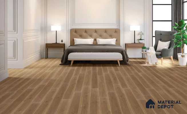 HDF Laminate Wood Floor AC5 Grade LF 00340 C Unify Peanut 48 x 8 inch (1217x197 mm) - 8 mm | 100% Water Proof | Anti Static and Stain Resistant | 0.5 mm V Groove | Embossed In Register (EIR) Surface | Uniclic Installation | 36 Plank Variations