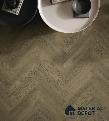 Herringbone Oak Engineered Floor EF 00066 D Manor Dusky Pearl 24 x 4 inch (600x93 mm) - 14 mm | 100% Sustainable | 3 mm Top Layer | 25 Year Warranty | Eco Friendly | Suitable with Underfloor Heating