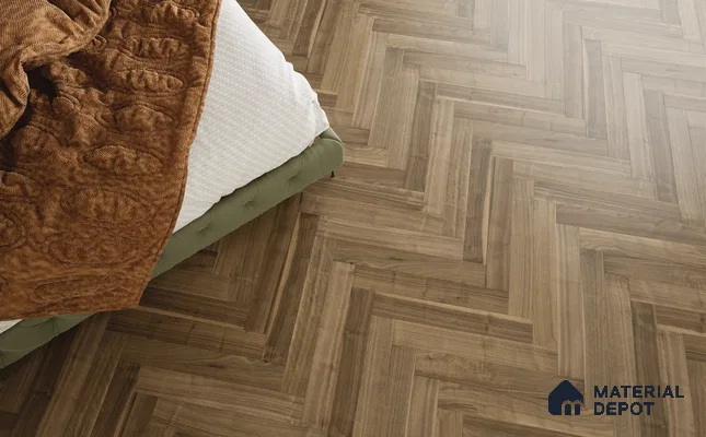 Herringbone Oak Engineered Floor EF 00066 J Manor Ebony Nightfall 24 x 4 inch (600x93 mm) - 14 mm | 100% Sustainable | 3 mm Top Layer | 25 Year Warranty | Eco Friendly | Suitable with Underfloor Heating