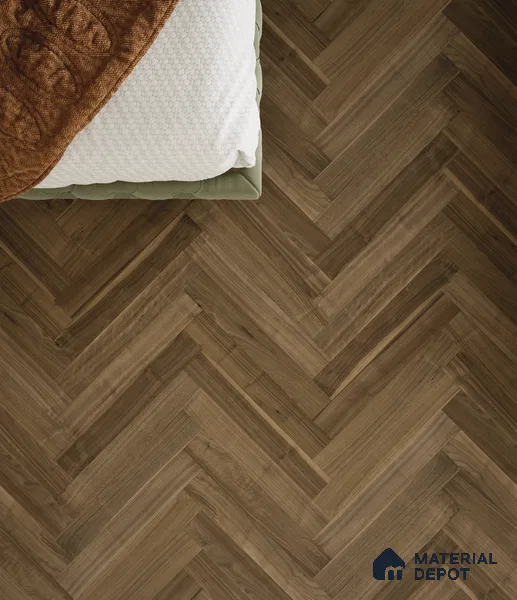 Herringbone Oak Engineered Floor EF 00066 J Manor Ebony Nightfall 24 x 4 inch (600x93 mm) - 14 mm | 100% Sustainable | 3 mm Top Layer | 25 Year Warranty | Eco Friendly | Suitable with Underfloor Heating