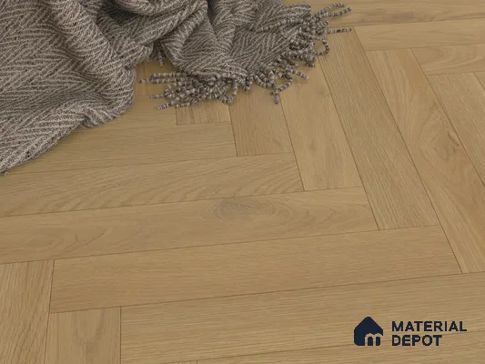 Hybrid HDF Herringbone Embossed Laminate Wood Floor AC5 Grade LF 00346 D Artisan Elder Oak 24 x 4 inch (600x100 mm) - 10 mm | 100 HRS Spill Proof | EIR Surface | Anti Static and Stain Resistant | 0.5 mm V Groove | Uniclic | 48 Plank Variations