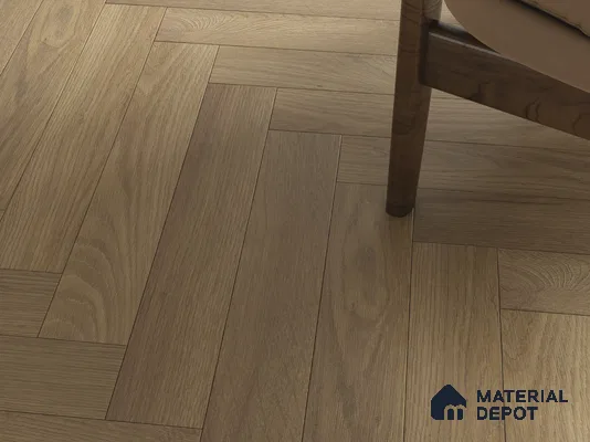 Hybrid HDF Herringbone Embossed Laminate Wood Floor AC5 Grade LF 00346 I Artisan Evening Whisper 24 x 4 inch (600x100 mm) - 10 mm | 100 HRS Spill Proof | EIR Surface | Anti Static and Stain Resistant | 0.5 mm V Groove | Uniclic | 48 Plank Variations