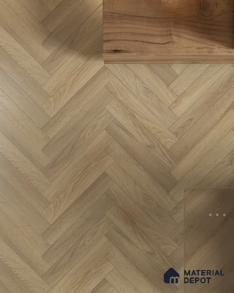 Hybrid HDF Herringbone Embossed Laminate Wood Floor AC5 Grade LF 00346 I Artisan Evening Whisper 24 x 4 inch (600x100 mm) - 10 mm | 100 HRS Spill Proof | EIR Surface | Anti Static and Stain Resistant | 0.5 mm V Groove | Uniclic | 48 Plank Variations