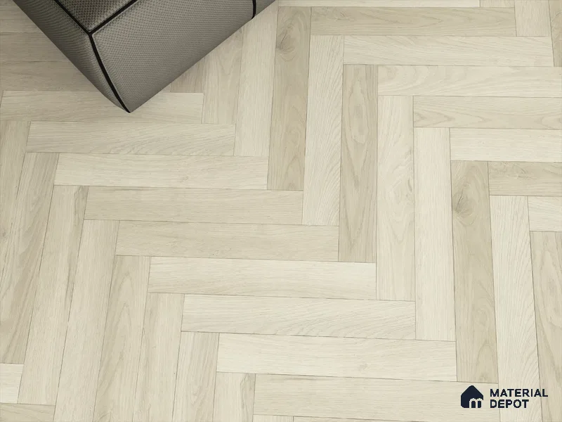 Hybrid HDF Herringbone Embossed Laminate Wood Floor AC5 Grade LF 00346 Artisan Glade Lumina 24 x 4 inch (600x100 mm) - 10 mm | 100 HRS Spill Proof | EIR Surface | Anti Static and Stain Resistant | 0.5 mm V Groove | Uniclic | 48 Plank Variations