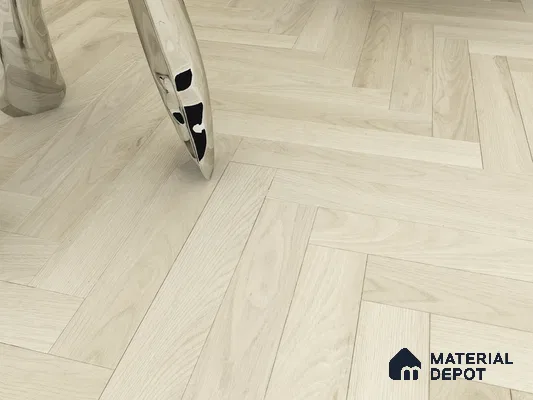 Hybrid HDF Herringbone Embossed Laminate Wood Floor AC5 Grade LF 00346 Artisan Glade Lumina 24 x 4 inch (600x100 mm) - 10 mm | 100 HRS Spill Proof | EIR Surface | Anti Static and Stain Resistant | 0.5 mm V Groove | Uniclic | 48 Plank Variations