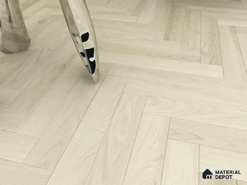 Hybrid HDF Herringbone Embossed Laminate Wood Floor AC5 Grade LF 00346 Artisan Glade Lumina 24 x 4 inch (600x100 mm) - 10 mm | 100 HRS Spill Proof | EIR Surface | Anti Static and Stain Resistant | 0.5 mm V Groove | Uniclic | 48 Plank Variations