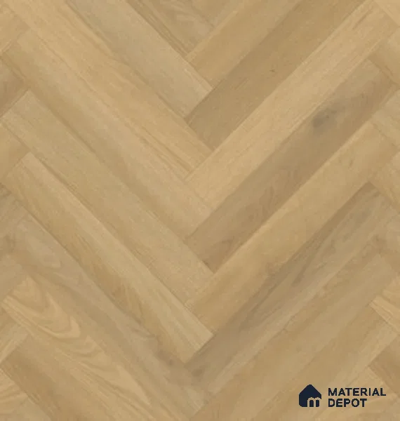 Hybrid HDF Herringbone Embossed Laminate Wood Floor AC5 Grade LF 00346 C Artisan Golden Whisper 24 x 4 inch (600x100 mm) - 10 mm | 100 HRS Spill Proof | EIR Surface | Anti Static and Stain Resistant | 0.5 mm V Groove | Uniclic | 48 Plank Variations