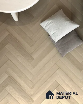 Hybrid HDF Herringbone Embossed Laminate Wood Floor AC5 Grade LF 00346 G Artisan Mystic Morn 24 x 4 inch (600x100 mm) - 10 mm | 100 HRS Spill Proof | EIR Surface | Anti Static and Stain Resistant | 0.5 mm V Groove | Uniclic | 48 Plank Variations