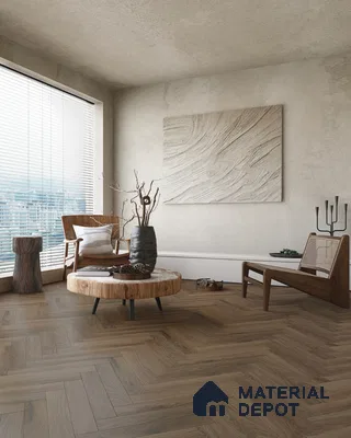 Hybrid HDF Herringbone Embossed Laminate Wood Floor AC5 Grade LF 00346 F Artisan Noble Night 24 x 4 inch (600x100 mm) - 10 mm | 100 HRS Spill Proof | EIR Surface | Anti Static and Stain Resistant | 0.5 mm V Groove | Uniclic | 48 Plank Variations
