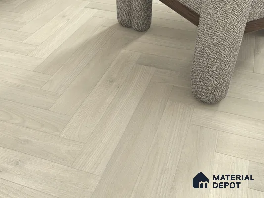 Hybrid HDF Herringbone Laminate Wood Floor AC5 Grade LF 00343 Beaconia Brewed Elegance 24 x 4 inch (600x100 mm) - 8 mm | 100 HRS Spill Proof | ESCT Technology | Anti Static and Stain Resistant | 0.5 mm V Groove | EIR Surface | Uniclic Installation | 48 Plank Variations
