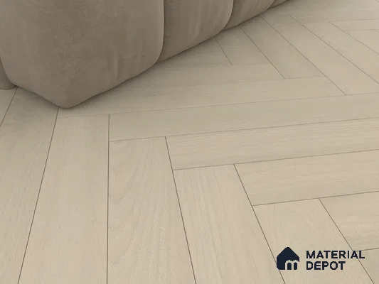 Hybrid HDF Herringbone Laminate Wood Floor AC5 Grade LF 00343 E Beaconia Ember Light 24 x 4 inch (600x100 mm) - 8 mm | 100 HRS Spill Proof | ESCT Technology | Anti Static and Stain Resistant | 0.5 mm V Groove | EIR Surface | Uniclic Installation | 48 Plank Variations