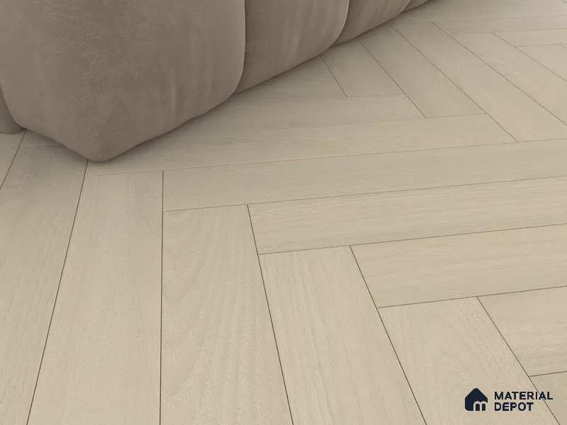 Hybrid HDF Herringbone Laminate Wood Floor AC5 Grade LF 00343 E Beaconia Ember Light 24 x 4 inch (600x100 mm) - 8 mm | 100 HRS Spill Proof | ESCT Technology | Anti Static and Stain Resistant | 0.5 mm V Groove | EIR Surface | Uniclic Installation | 48 Plank Variations