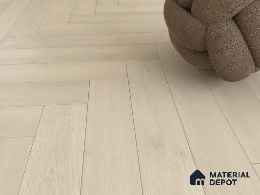 Hybrid HDF Herringbone Laminate Wood Floor AC5 Grade LF 00343 E Beaconia Ember Light 24 x 4 inch (600x100 mm) - 8 mm | 100 HRS Spill Proof | ESCT Technology | Anti Static and Stain Resistant | 0.5 mm V Groove | EIR Surface | Uniclic Installation | 48 Plank Variations
