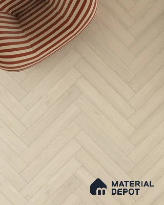 Hybrid HDF Herringbone Laminate Wood Floor AC5 Grade LF 00343 E Beaconia Ember Light 24 x 4 inch (600x100 mm) - 8 mm | 100 HRS Spill Proof | ESCT Technology | Anti Static and Stain Resistant | 0.5 mm V Groove | EIR Surface | Uniclic Installation | 48 Plank Variations