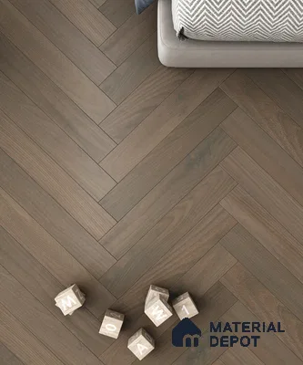 Hybrid HDF Herringbone Laminate Wood Floor AC5 Grade LF 00343 H Beaconia Forest Nocturne 24 x 4 inch (600x100 mm) - 8 mm | 100 HRS Spill Proof | ESCT Technology | Anti Static and Stain Resistant | 0.5 mm V Groove | EIR Surface | Uniclic Installation | 48 Plank Variations
