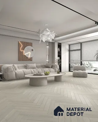 Hybrid HDF Herringbone Laminate Wood Floor AC5 Grade LF 00343 C Beaconia Hazelnut Glow 24 x 4 inch (600x100 mm) - 8 mm | 100 HRS Spill Proof | ESCT Technology | Anti Static and Stain Resistant | 0.5 mm V Groove | EIR Surface | Uniclic Installation | 48 Plank Variations