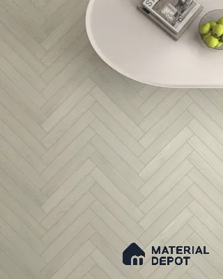 Hybrid HDF Herringbone Laminate Wood Floor AC5 Grade LF 00343 C Beaconia Hazelnut Glow 24 x 4 inch (600x100 mm) - 8 mm | 100 HRS Spill Proof | ESCT Technology | Anti Static and Stain Resistant | 0.5 mm V Groove | EIR Surface | Uniclic Installation | 48 Plank Variations