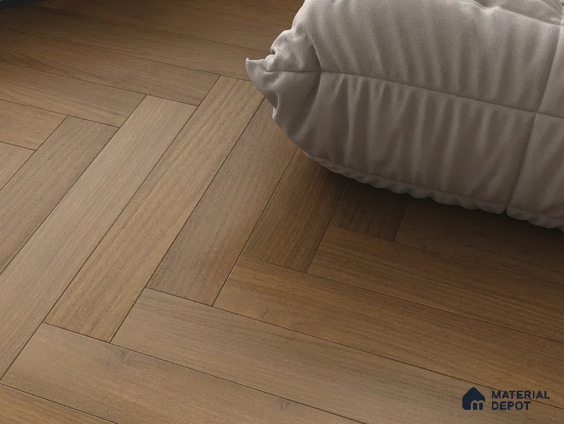 Hybrid HDF Herringbone Laminate Wood Floor AC5 Grade LF 00343 D Beaconia Rustic Harmony 24 x 4 inch (600x100 mm) - 8 mm | 100 HRS Spill Proof | ESCT Technology | Anti Static and Stain Resistant | 0.5 mm V Groove | EIR Surface | Uniclic Installation | 48 Plank Variations