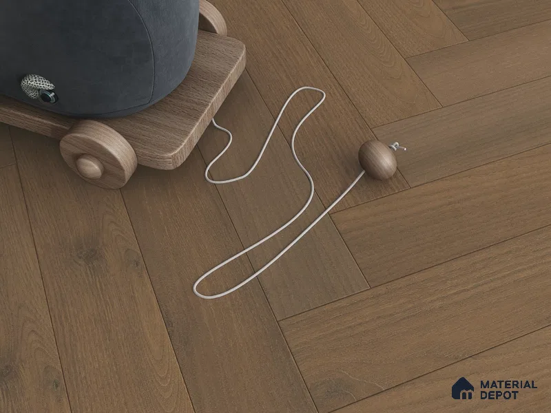 Hybrid HDF Herringbone Laminate Wood Floor AC5 Grade LF 00343 D Beaconia Rustic Harmony 24 x 4 inch (600x100 mm) - 8 mm | 100 HRS Spill Proof | ESCT Technology | Anti Static and Stain Resistant | 0.5 mm V Groove | EIR Surface | Uniclic Installation | 48 Plank Variations