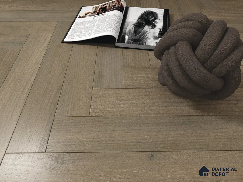 Hybrid HDF Herringbone Laminate Wood Floor AC5 Grade LF 00343 F Beaconia Umber Mystique 24 x 4 inch (600x100 mm) - 8 mm | 100 HRS Spill Proof | ESCT Technology | Anti Static and Stain Resistant | 0.5 mm V Groove | EIR Surface | Uniclic Installation | 48 Plank Variations