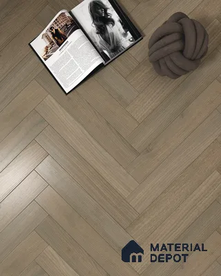 Hybrid HDF Herringbone Laminate Wood Floor AC5 Grade LF 00343 F Beaconia Umber Mystique 24 x 4 inch (600x100 mm) - 8 mm | 100 HRS Spill Proof | ESCT Technology | Anti Static and Stain Resistant | 0.5 mm V Groove | EIR Surface | Uniclic Installation | 48 Plank Variations