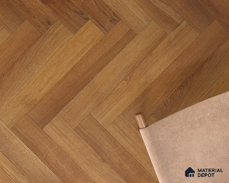 Hybrid HDF Herringbone Embossed Laminate Wood Floor AC5 Grade LF 00344 F Livanti Espresso Walnut 24 x 4 inch (600x100 mm) - 10 mm | 100 HRS Spill Proof | ESCT Technology | Anti Static and Stain Resistant | 0.5 mm V Groove | 2G Click Lock | 36 Plank Variations | 25 Years Guarantee