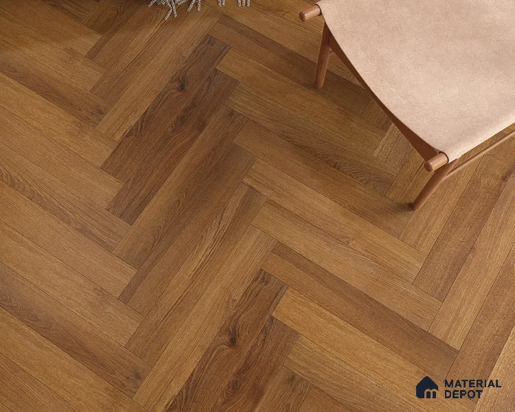 Hybrid HDF Herringbone Embossed Laminate Wood Floor AC5 Grade LF 00344 F Livanti Espresso Walnut 24 x 4 inch (600x100 mm) - 10 mm | 100 HRS Spill Proof | ESCT Technology | Anti Static and Stain Resistant | 0.5 mm V Groove | 2G Click Lock | 36 Plank Variations | 25 Years Guarantee
