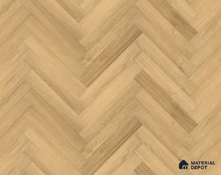 Hybrid HDF Herringbone Embossed Laminate Wood Floor AC5 Grade LF 00344 Livanti Golden Walnut 24 x 4 inch (600x100 mm) - 10 mm | 100 HRS Spill Proof | ESCT Technology | Anti Static and Stain Resistant | 0.5 mm V Groove | 2G Click Lock | 36 Plank Variations | 25 Years Guarantee