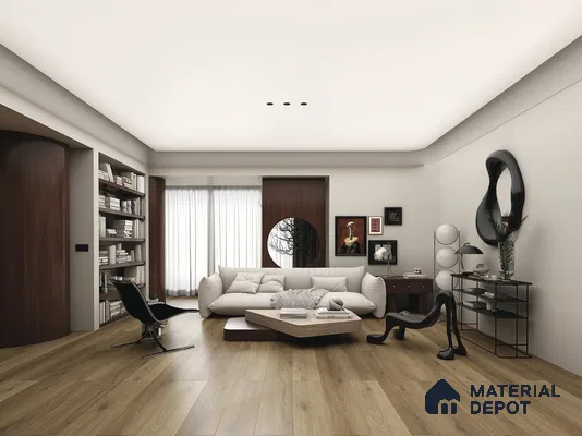 Hybrid HDF Laminate Wood Floor AC5 Grade LF 00345 D Grandios Ancient Oak 73 x 9 inch (1845x235 mm) - 10 mm | 100 HRS Spill Proof | EIR Surface | Anti Static and Stain Resistant | 0.5 mm V Groove | Uniclic | 36 Plank Variations
