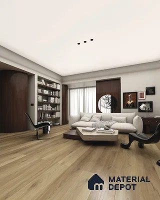 Hybrid HDF Laminate Wood Floor AC5 Grade LF 00345 D Grandios Ancient Oak 73 x 9 inch (1845x235 mm) - 10 mm | 100 HRS Spill Proof | EIR Surface | Anti Static and Stain Resistant | 0.5 mm V Groove | Uniclic | 36 Plank Variations