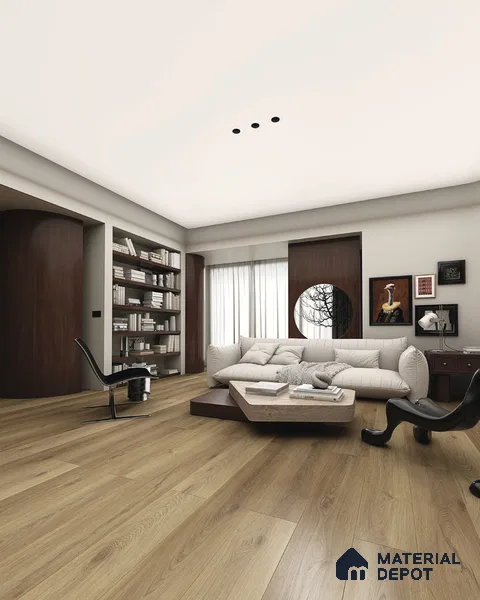 Hybrid HDF Laminate Wood Floor AC5 Grade LF 00345 D Grandios Ancient Oak 73 x 9 inch (1845x235 mm) - 10 mm | 100 HRS Spill Proof | EIR Surface | Anti Static and Stain Resistant | 0.5 mm V Groove | Uniclic | 36 Plank Variations
