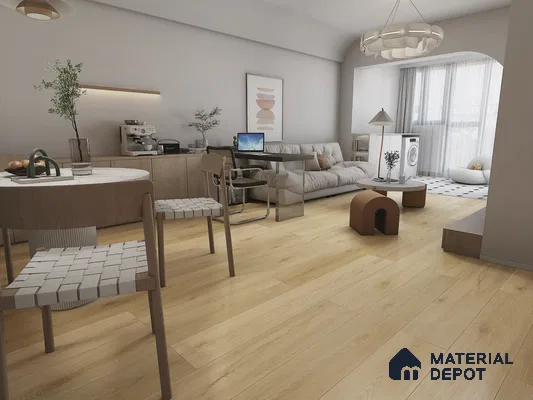 Hybrid HDF Laminate Wood Floor AC5 Grade LF 00345 H Grandios Frost Whisper 73 x 9 inch (1845x235 mm) - 10 mm | 100 HRS Spill Proof | EIR Surface | Anti Static and Stain Resistant | 0.5 mm V Groove | Uniclic | 36 Plank Variations