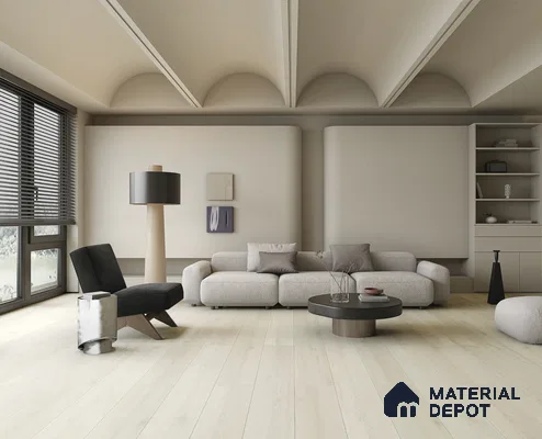 Hybrid HDF Laminate Wood Floor AC5 Grade LF 00345 B Grandios Harbor Mist 73 x 9 inch (1845x235 mm) - 10 mm | 100 HRS Spill Proof | EIR Surface | Anti Static and Stain Resistant | 0.5 mm V Groove | Uniclic | 36 Plank Variations