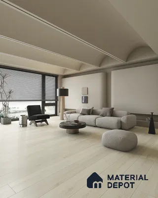 Hybrid HDF Laminate Wood Floor AC5 Grade LF 00345 B Grandios Harbor Mist 73 x 9 inch (1845x235 mm) - 10 mm | 100 HRS Spill Proof | EIR Surface | Anti Static and Stain Resistant | 0.5 mm V Groove | Uniclic | 36 Plank Variations