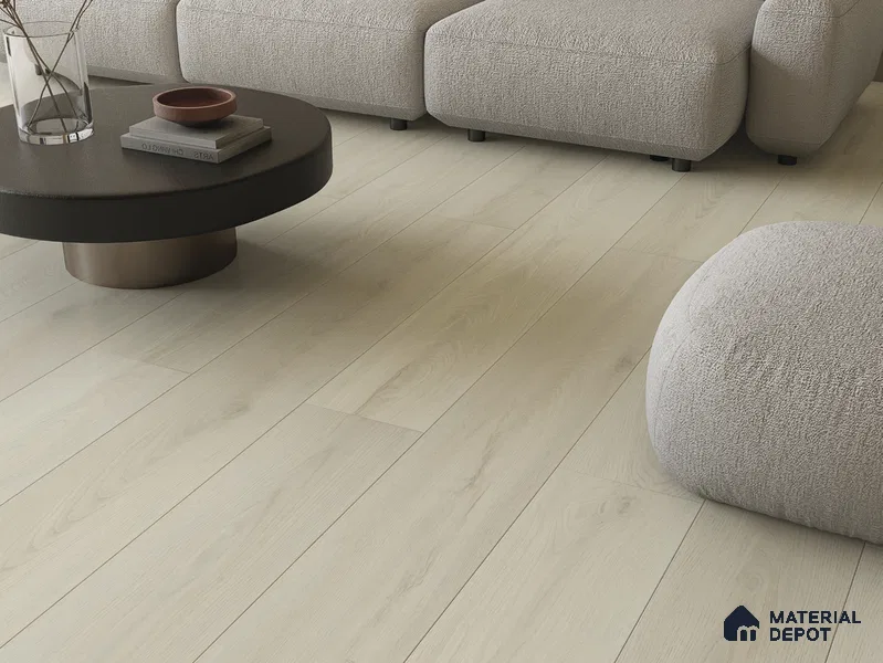 Hybrid HDF Laminate Wood Floor AC5 Grade LF 00345 B Grandios Harbor Mist 73 x 9 inch (1845x235 mm) - 10 mm | 100 HRS Spill Proof | EIR Surface | Anti Static and Stain Resistant | 0.5 mm V Groove | Uniclic | 36 Plank Variations