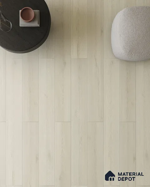 Hybrid HDF Laminate Wood Floor AC5 Grade LF 00345 B Grandios Harbor Mist 73 x 9 inch (1845x235 mm) - 10 mm | 100 HRS Spill Proof | EIR Surface | Anti Static and Stain Resistant | 0.5 mm V Groove | Uniclic | 36 Plank Variations