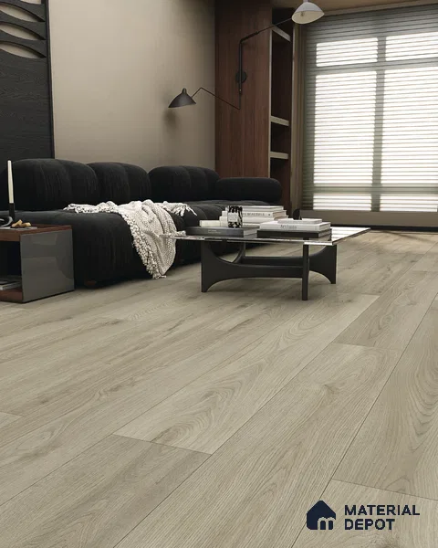 Hybrid HDF Laminate Wood Floor AC5 Grade LF 00345 J Grandios Heather Breeze 73 x 9 inch (1845x235 mm) - 10 mm | 100 HRS Spill Proof | EIR Surface | Anti Static and Stain Resistant | 0.5 mm V Groove | Uniclic | 36 Plank Variations