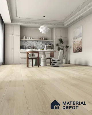Hybrid HDF Laminate Wood Floor AC5 Grade LF 00345 E Grandios Moonshadow Grey 73 x 9 inch (1845x235 mm) - 10 mm | 100 HRS Spill Proof | EIR Surface | Anti Static and Stain Resistant | 0.5 mm V Groove | Uniclic | 36 Plank Variations