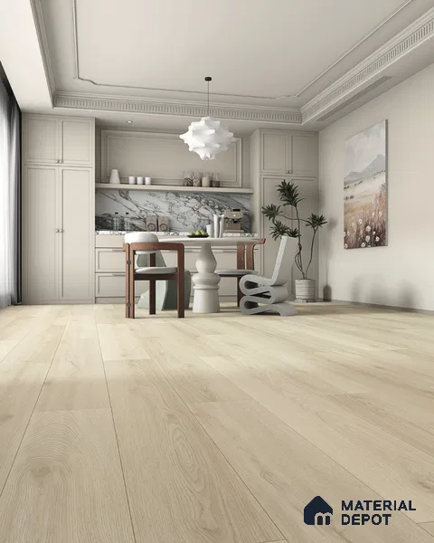 Hybrid HDF Laminate Wood Floor AC5 Grade LF 00345 E Grandios Moonshadow Grey 73 x 9 inch (1845x235 mm) - 10 mm | 100 HRS Spill Proof | EIR Surface | Anti Static and Stain Resistant | 0.5 mm V Groove | Uniclic | 36 Plank Variations