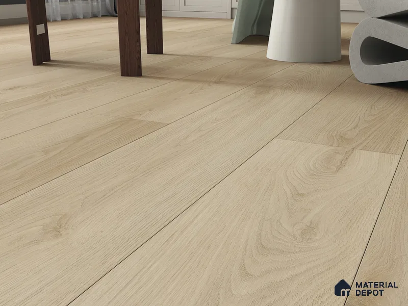 Hybrid HDF Laminate Wood Floor AC5 Grade LF 00345 E Grandios Moonshadow Grey 73 x 9 inch (1845x235 mm) - 10 mm | 100 HRS Spill Proof | EIR Surface | Anti Static and Stain Resistant | 0.5 mm V Groove | Uniclic | 36 Plank Variations