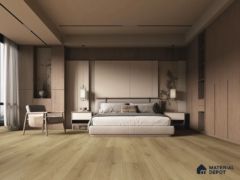 Hybrid HDF Laminate Wood Floor AC5 Grade LF 00345 F Grandios Royal Cloak 73 x 9 inch (1845x235 mm) - 10 mm | 100 HRS Spill Proof | EIR Surface | Anti Static and Stain Resistant | 0.5 mm V Groove | Uniclic | 36 Plank Variations