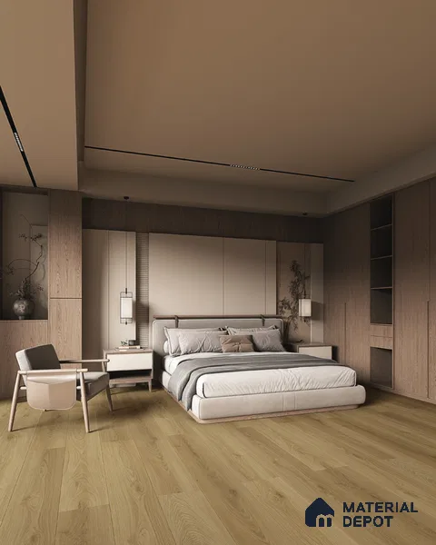 Hybrid HDF Laminate Wood Floor AC5 Grade LF 00345 F Grandios Royal Cloak 73 x 9 inch (1845x235 mm) - 10 mm | 100 HRS Spill Proof | EIR Surface | Anti Static and Stain Resistant | 0.5 mm V Groove | Uniclic | 36 Plank Variations