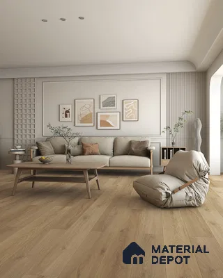 Hybrid HDF Laminate Wood Floor AC5 Grade LF 00345 Grandios Sunlit Glade 73 x 9 inch (1845x235 mm) - 10 mm | 100 HRS Spill Proof | EIR Surface | Anti Static and Stain Resistant | 0.5 mm V Groove | Uniclic | 36 Plank Variations