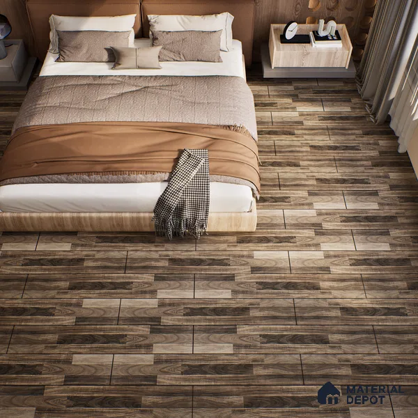 HDF Glossy Finish Embossed Laminate Wood Floor AC4 Class 32 Grade Adam Rustic Grey LF 00305 B 48 x 8 inch (1215x196 mm) - 8 mm | Embossed Natural Wood Surface | U Groove | Arc Click Locking System with Moisture Resistant Yellow Backing | 7-10 Years Warranty