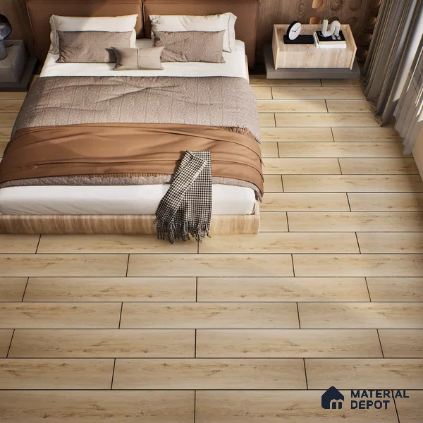 HDF Embossed Laminate Wood Floor AC4 Class 32 Grade Impulse Danish Oak LF 00304 48 x 8 inch (1215x195 mm) - 8 mm | Embossed Natural Wood Surface | Square Edge | Arc Click Locking System with Moisture Resistant Yellow HDF Board | 7-10 Years Warranty